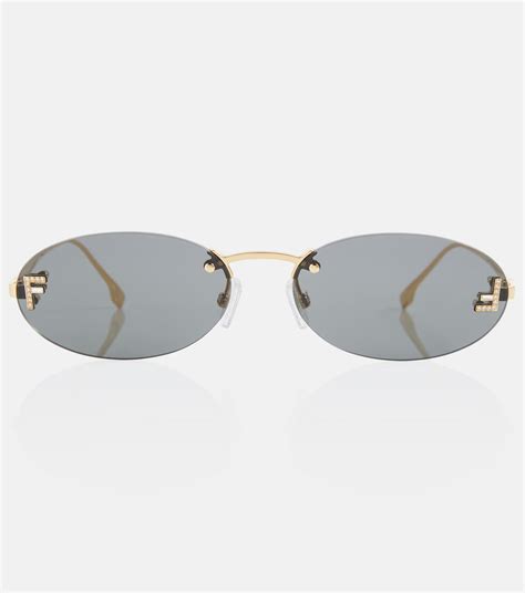 fendi oval 51mm sunglasses